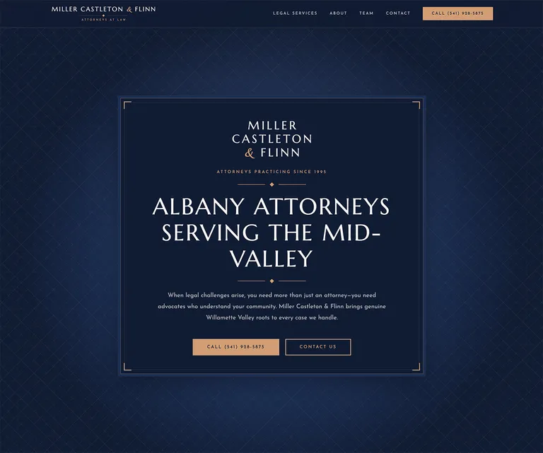 Miller Castleton & Flinn law firm website redesign by Deep River Digital