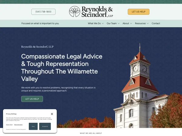 Reynolds & Steindorf, LLP website screenshot