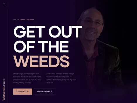 The SoloBusiness Coach website screenshot